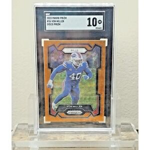 Von Miller #36 Orange Disco Prizm 2023 Panini Prizm SGC 10